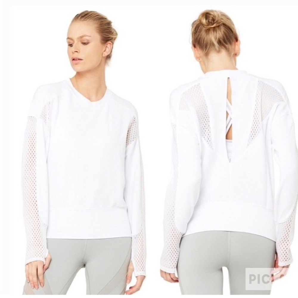ALO Yoga Formation Mesh Long Sleeve Women's Top Size Small NWOT